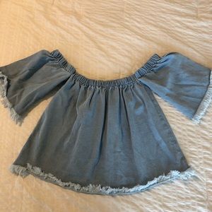 Off The Shoulder Denim Top
